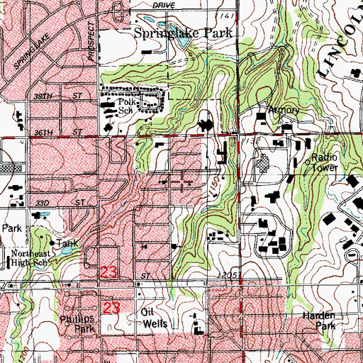 Topographic Map of Christ Deliverance Missionary, OK