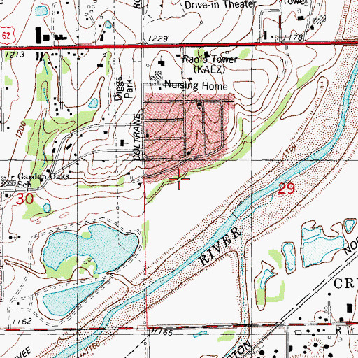 Topographic Map of Christ Holy Sanctified Church, OK