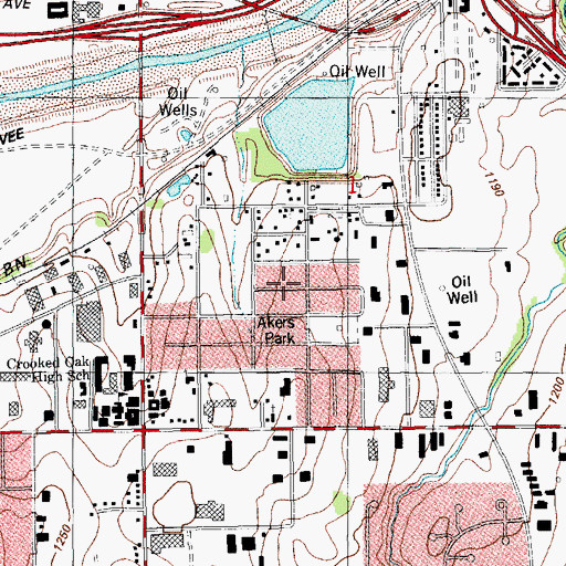 Topographic Map of Christ Our King Church, OK