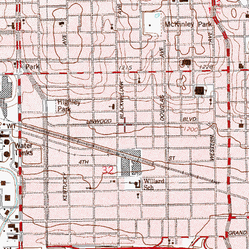 Topographic Map of Christian Faith Church, OK