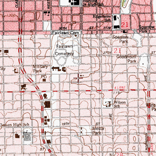 Topographic Map of Christian Life Missionary Church, OK