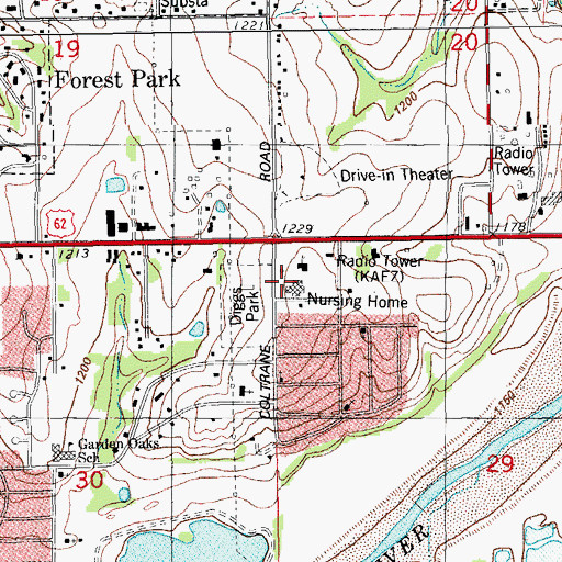 Topographic Map of Christian Temple Baptist Church, OK