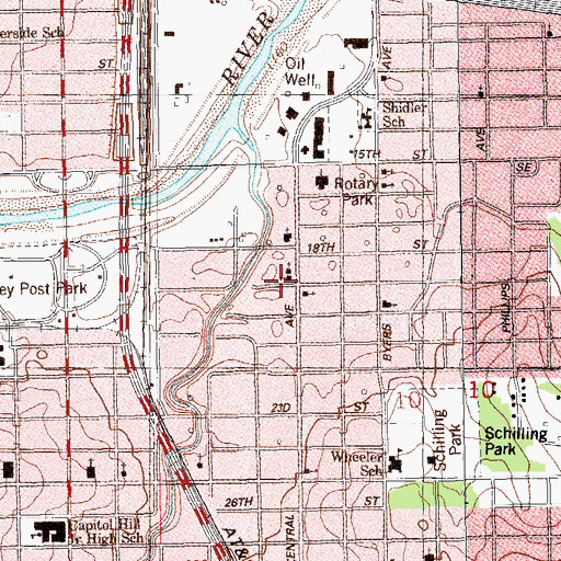 Topographic Map of Church of Christ, OK