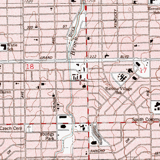 Topographic Map of Church of God in Christ, OK