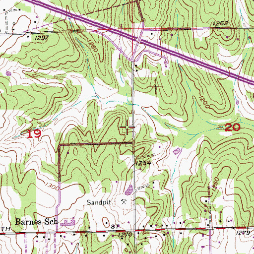 Topographic Map of Church of God Through Christ, OK