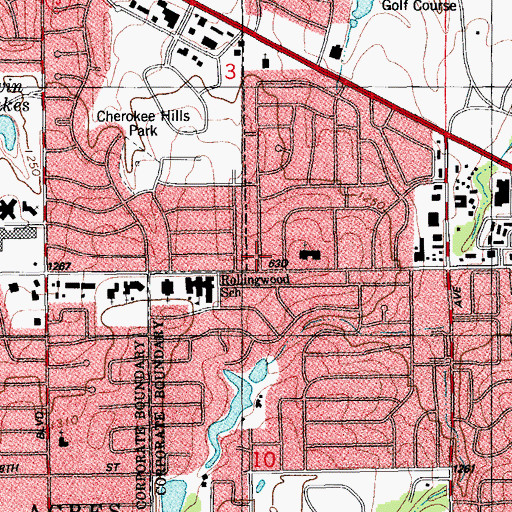 Topographic Map of The Church of Jesus Christ of Latter Day Saints, OK