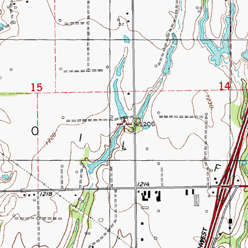 Topographic Map of The Church of Jesus Christ of Latter Day Saints, OK