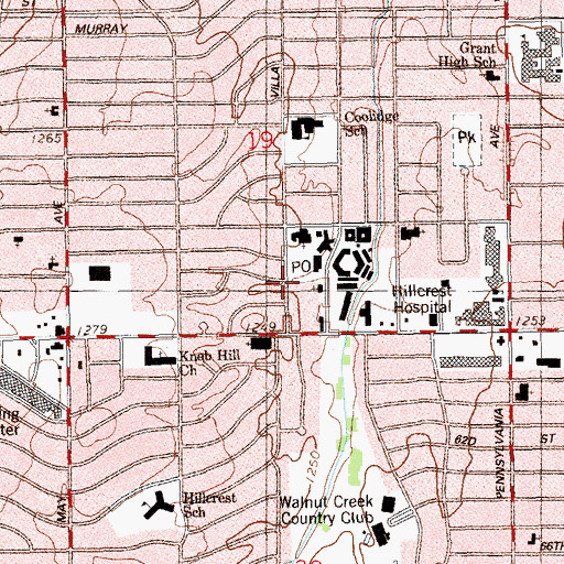 Topographic Map of The Church of Jesus Christ of Latter Day Saints, OK