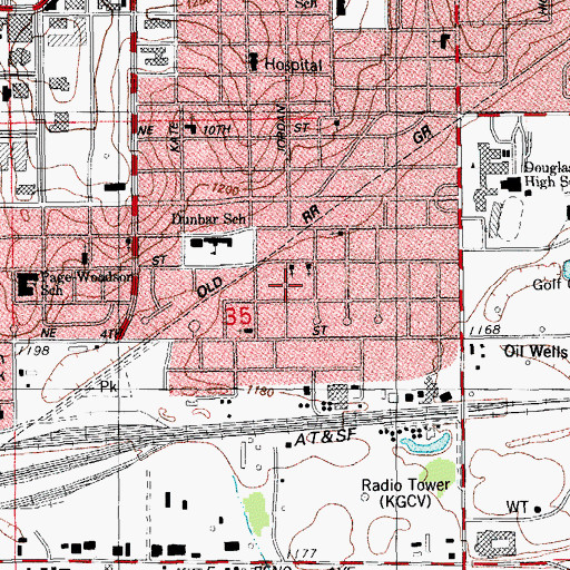 Topographic Map of Church of the Living God, OK