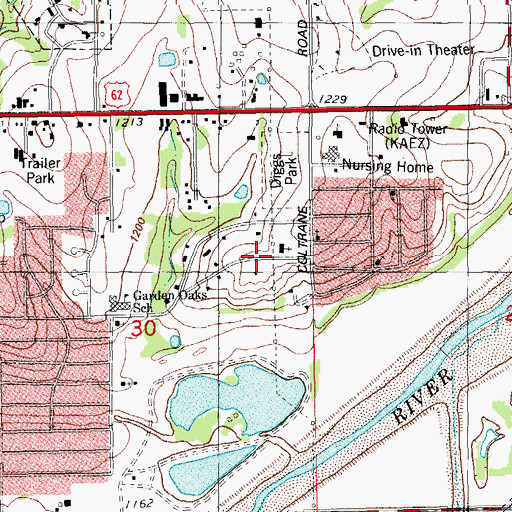 Topographic Map of Collins Community African Methodist Episcopal Church, OK