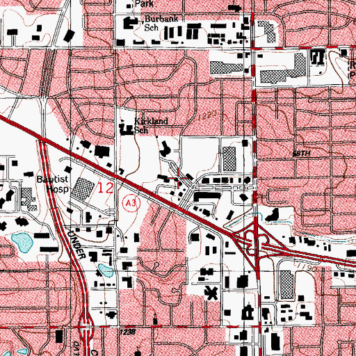Topographic Map of Deliverance Ministries Incorpoated Church, OK