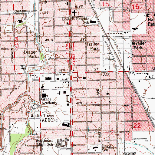 Topographic Map of Divine Guidance Assembly-Faith, OK