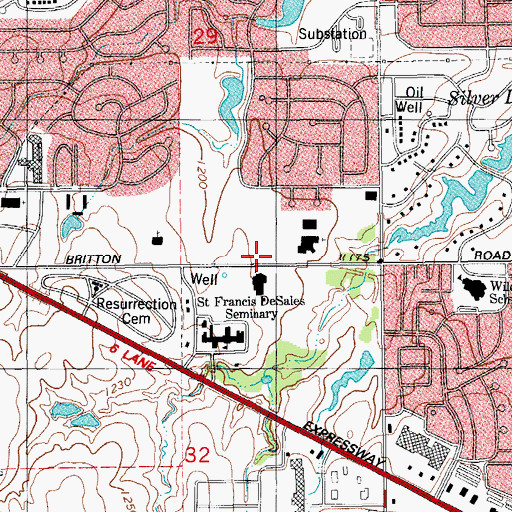 Topographic Map of Epiphany of the Lord Church, OK