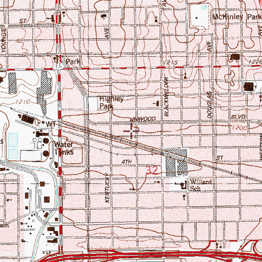 Topographic Map of Faith Community Outreach Church, OK