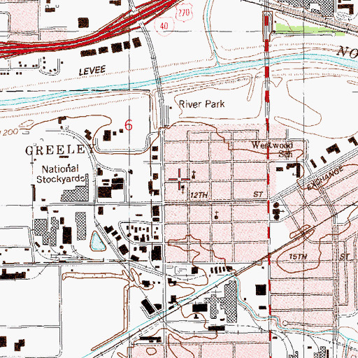 Topographic Map of First Hispanic Baptist Church, OK