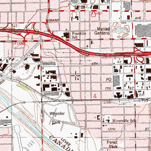 Topographic Map of First Indian Church, OK