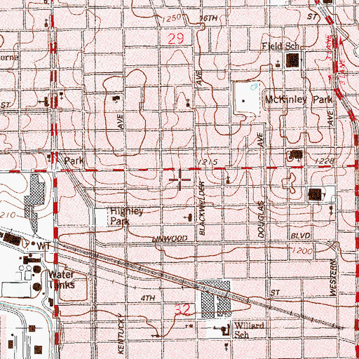 Topographic Map of First Pentecostal Holiness Church, OK