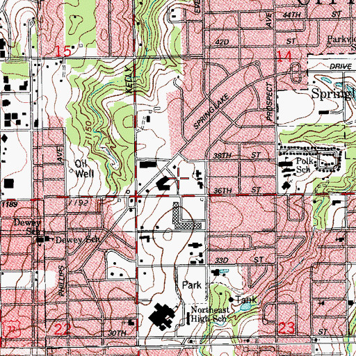 Topographic Map of Followers of Christ Baptist Church, OK