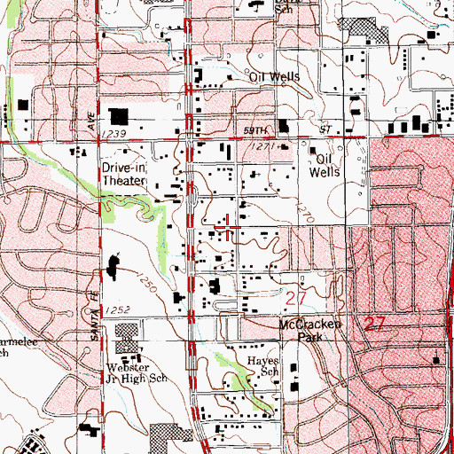 Topographic Map of Friends Church-Evangelical, OK
