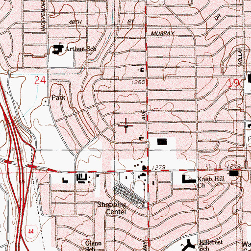 Topographic Map of Full Gospel Assembly Church, OK