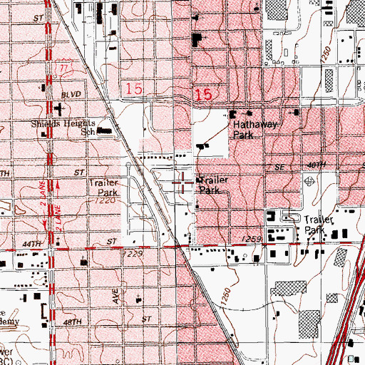 Topographic Map of Full Gospel of Christ Ministry Church, OK