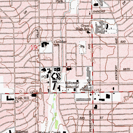 Topographic Map of Grace Assembly of God Church, OK