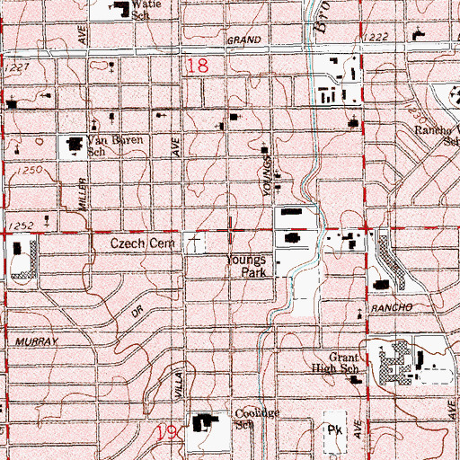 Topographic Map of Grace Freewill Baptist Church, OK