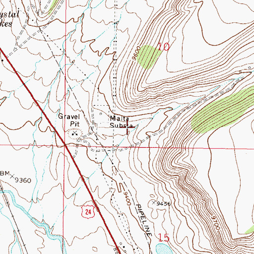 Topographic Map of Malta Substation, CO