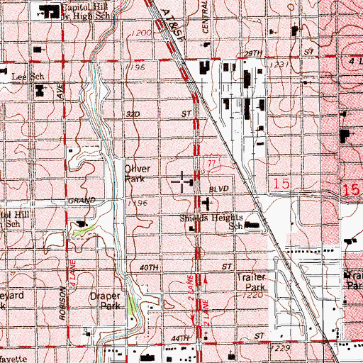 Topographic Map of Grace Gospel Chapel, OK