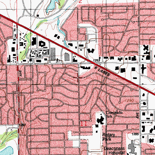 Topographic Map of Grace United Methodist Church, OK