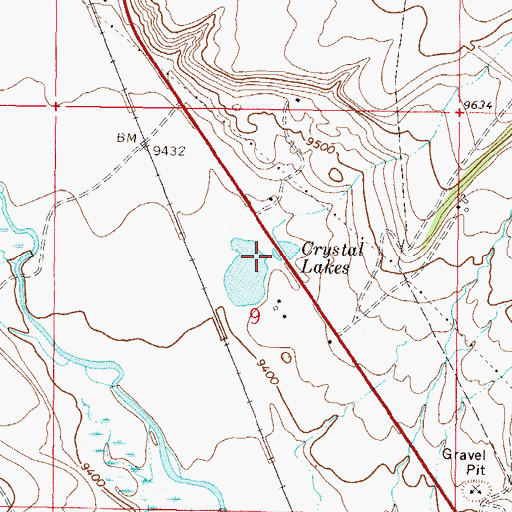 Topographic Map of Crystal Lakes, CO