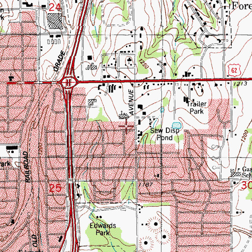 Topographic Map of Greater First Deliverance Church, OK