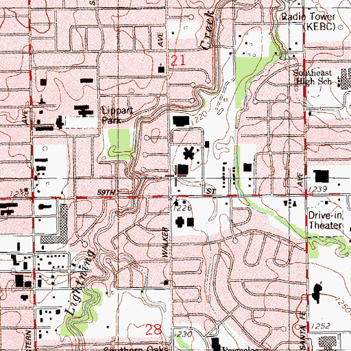 Topographic Map of Harbor of Praise Church, OK