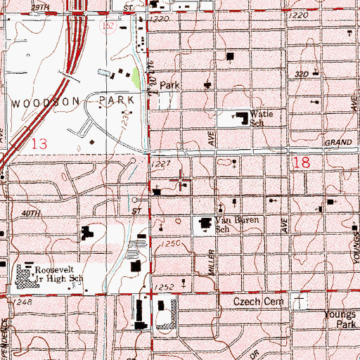 Topographic Map of Highway of Holiness Church, OK