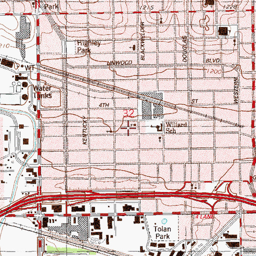 Topographic Map of Holy Angels Church, OK