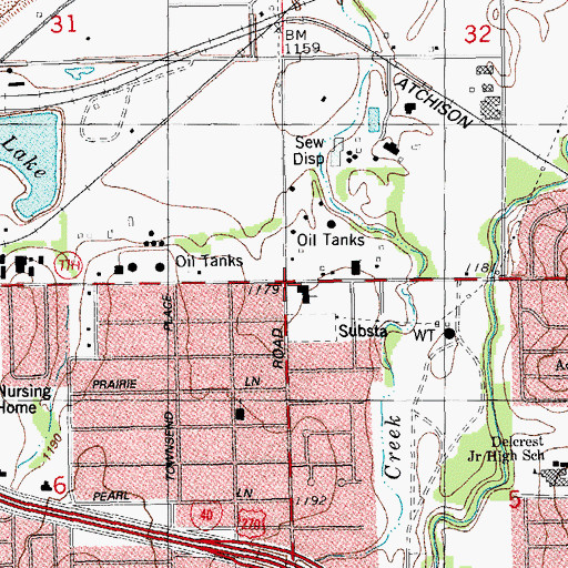 Topographic Map of Howard Memorial Baptist Church, OK