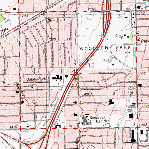Topographic Map of Independence Avenue Baptist Church, OK