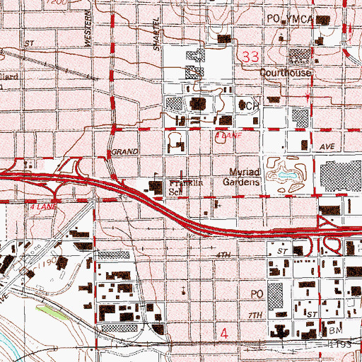 Topographic Map of Inspirational Temple Church, OK