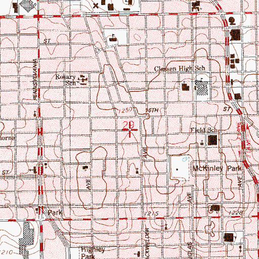 Topographic Map of Kingdom Hall of Jehovahs Witnesses, OK