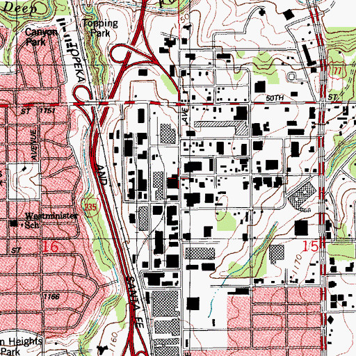 Topographic Map of Kingdom Hall of Jehovahs Witnesses, OK