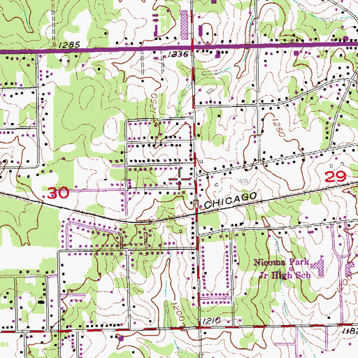 Topographic Map of Kingdom Hall of Jehovahs Witnesses, OK