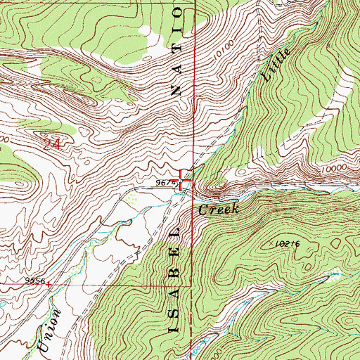Topographic Map of Little Union Creek, CO
