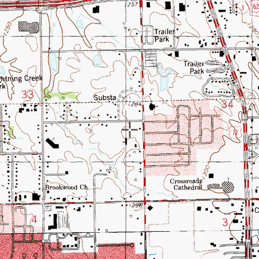 Topographic Map of Korean Church of the Nazarene, OK