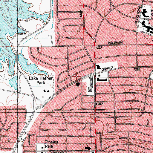 Topographic Map of Liberty Chapel, OK