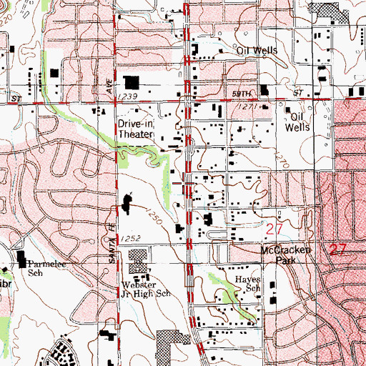 Topographic Map of Lighthouse Church of God, OK