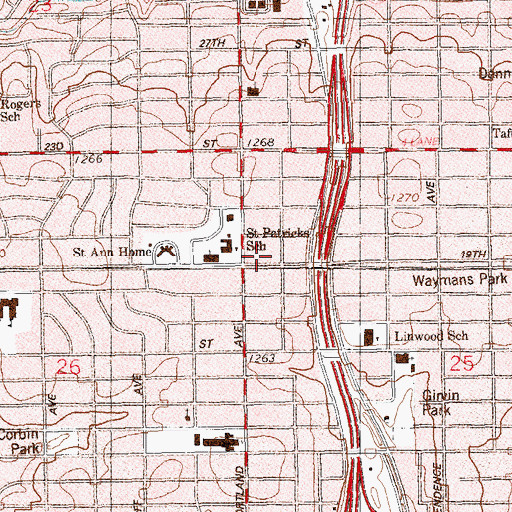 Topographic Map of Lighthouse Metropolitan Community Church, OK