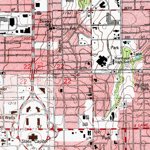 Topographic Map of Macedonia Independent Baptist Church, OK