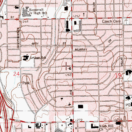 Topographic Map of May Avenue Wesleyan Church, OK