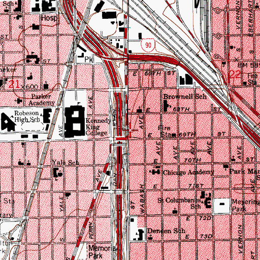 Topographic Map of Bethel Temple, IL