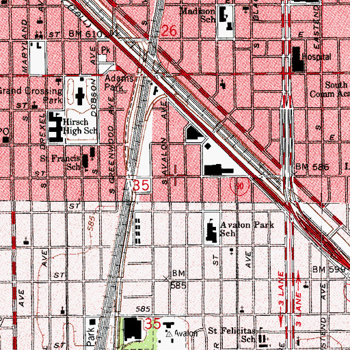 Topographic Map of Black Methodist for Church Renewal, IL
